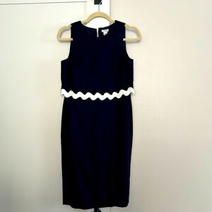 Brand new with tags, J.Crew, navy blue ric rac nautical dress